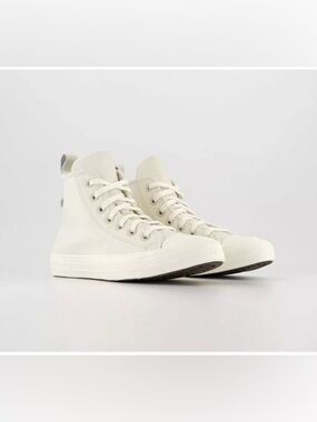 Converse Men’s High-Top Sneakers in Cream White